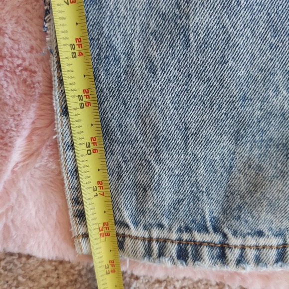 AVEC LES FILLES Workshop Blue Wash High Rise Distressed Jeans Size 32 NWT - Picture 9 of 11